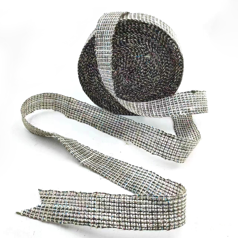 Duurzaam 4 cm Rood Oranje Zilveren Kleurrijke Kerst Decoratieve Jute Ribbon Webbing