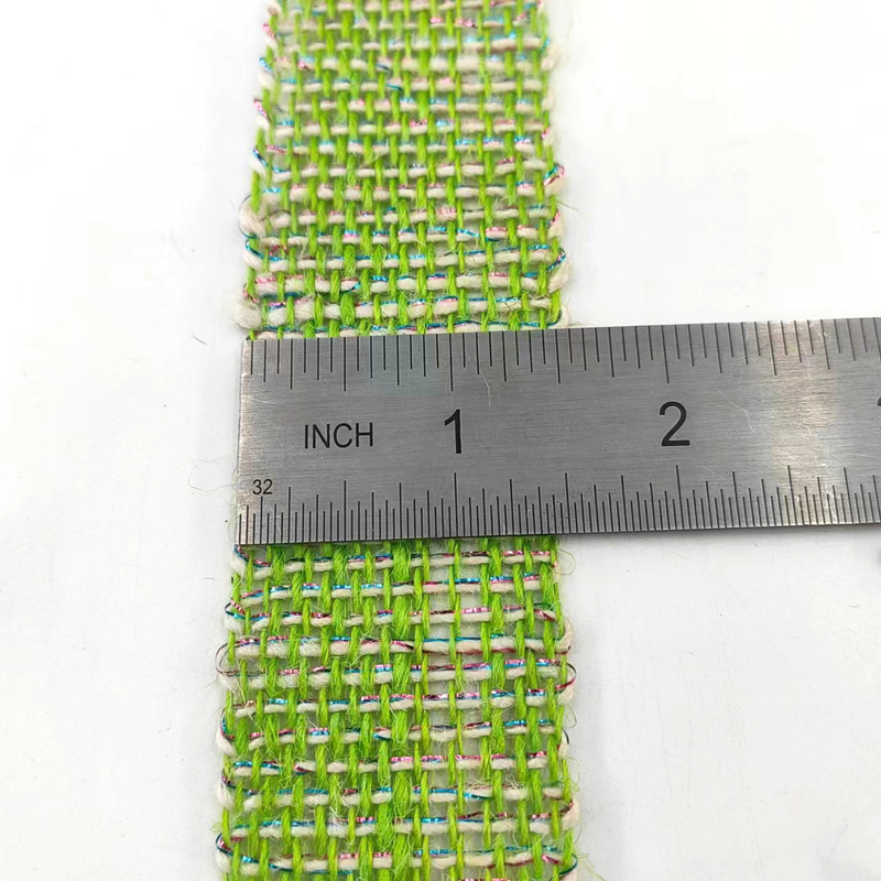 Uitstekende Deco Green Webbing 100% Jute 1,5 inch Jute Ribbon voor Webbing en verpakking