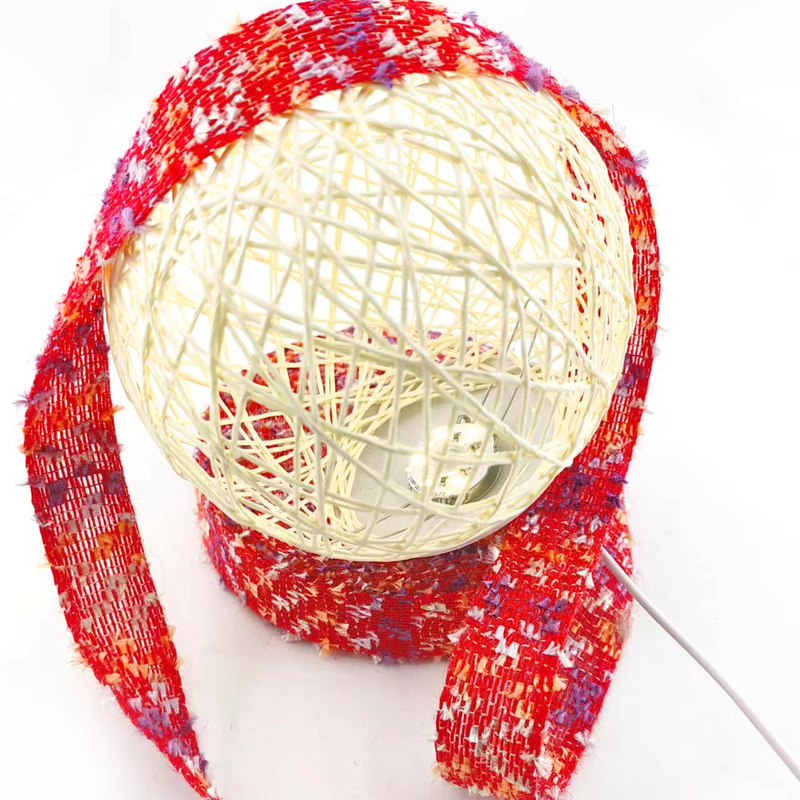 Rood jute-burlap-stof lint gebreid touw lint voor bruilofts- en feestversieringen
