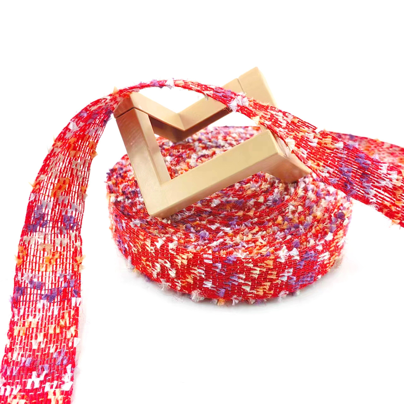 Rood jute-burlap-stof lint gebreid touw lint voor bruilofts- en feestversieringen