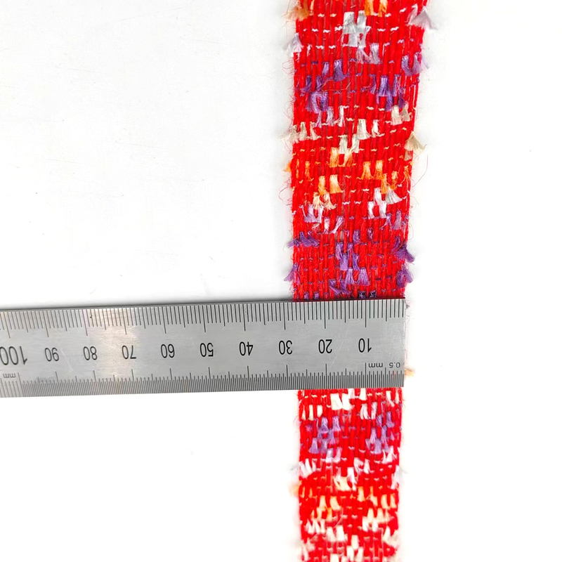 Rood jute-burlap-stof lint gebreid touw lint voor bruilofts- en feestversieringen