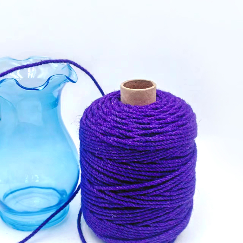 4.5mm Purple Craft Jute Rope Roll Twisted Jute Twine Hemp String voor cadeauverpakkingen