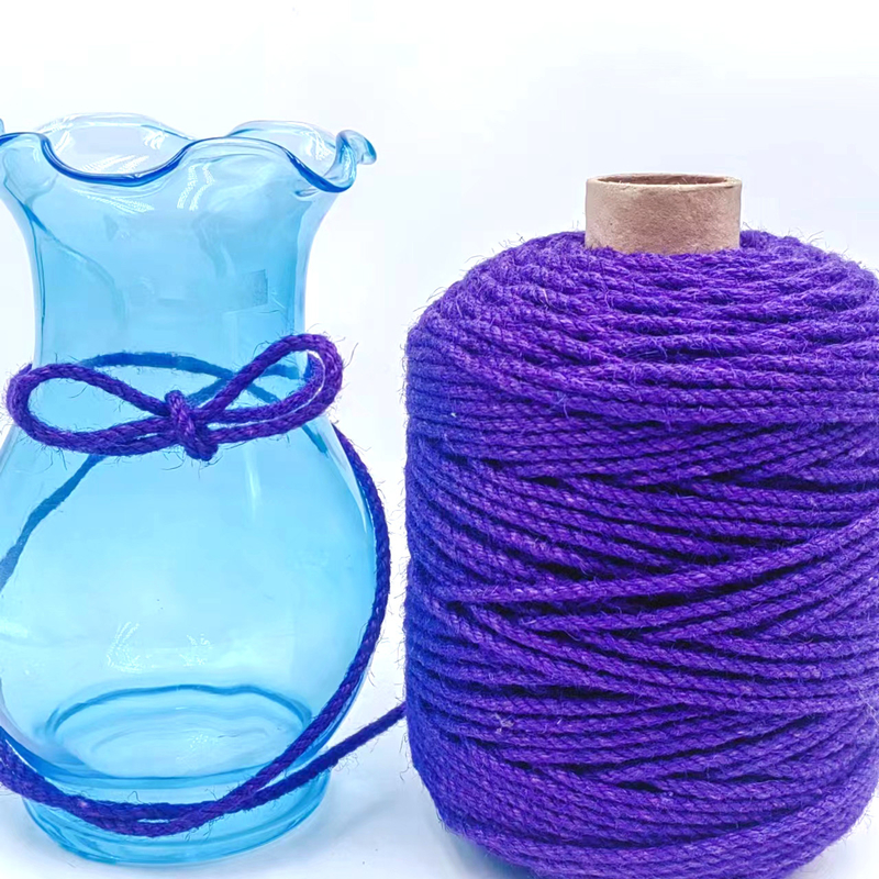 4.5mm Purple Craft Jute Rope Roll Twisted Jute Twine Hemp String voor cadeauverpakkingen
