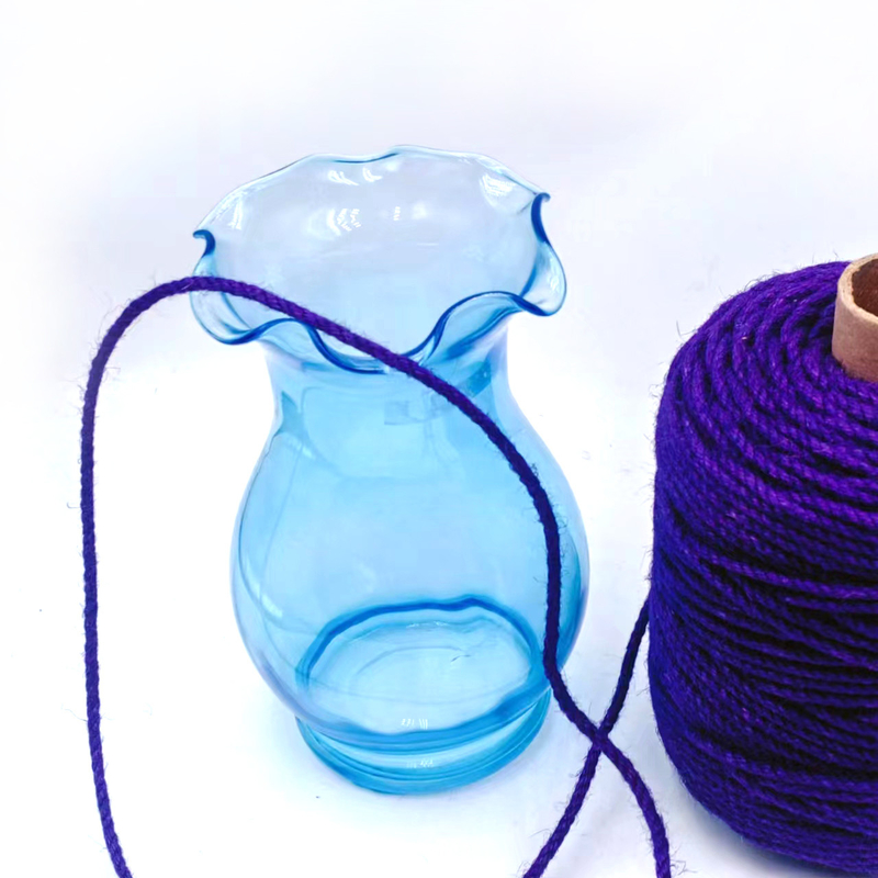 4.5mm Purple Craft Jute Rope Roll Twisted Jute Twine Hemp String voor cadeauverpakkingen