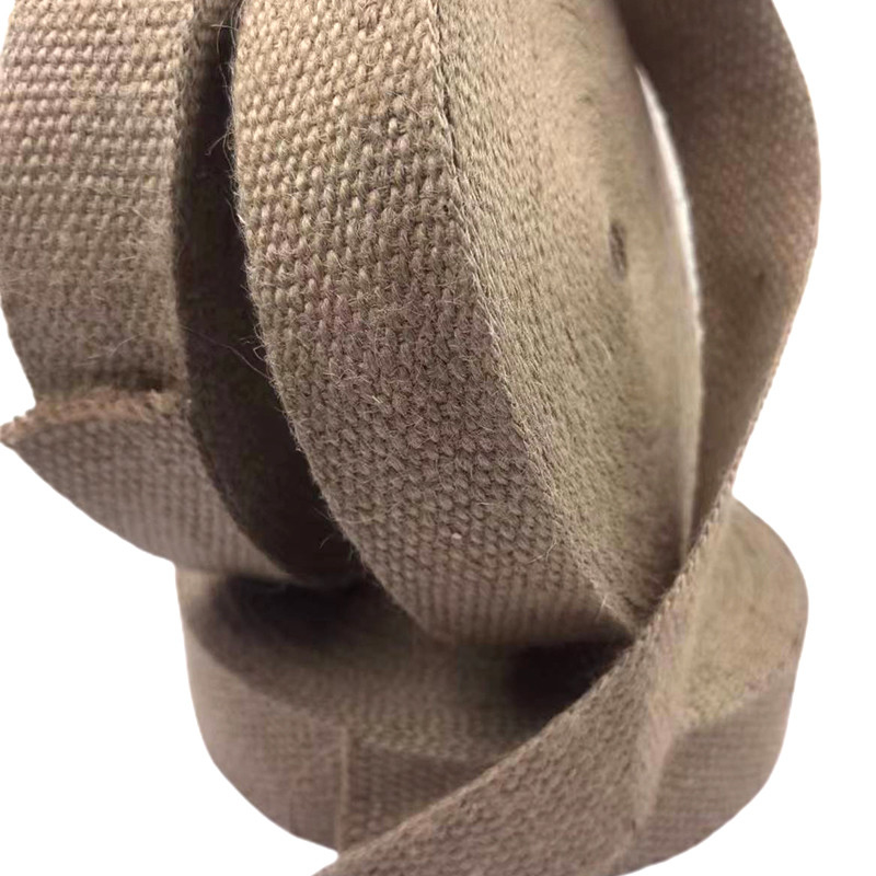 4 cm maat 1,5 mm dik zuiver jute webbing voor kleding