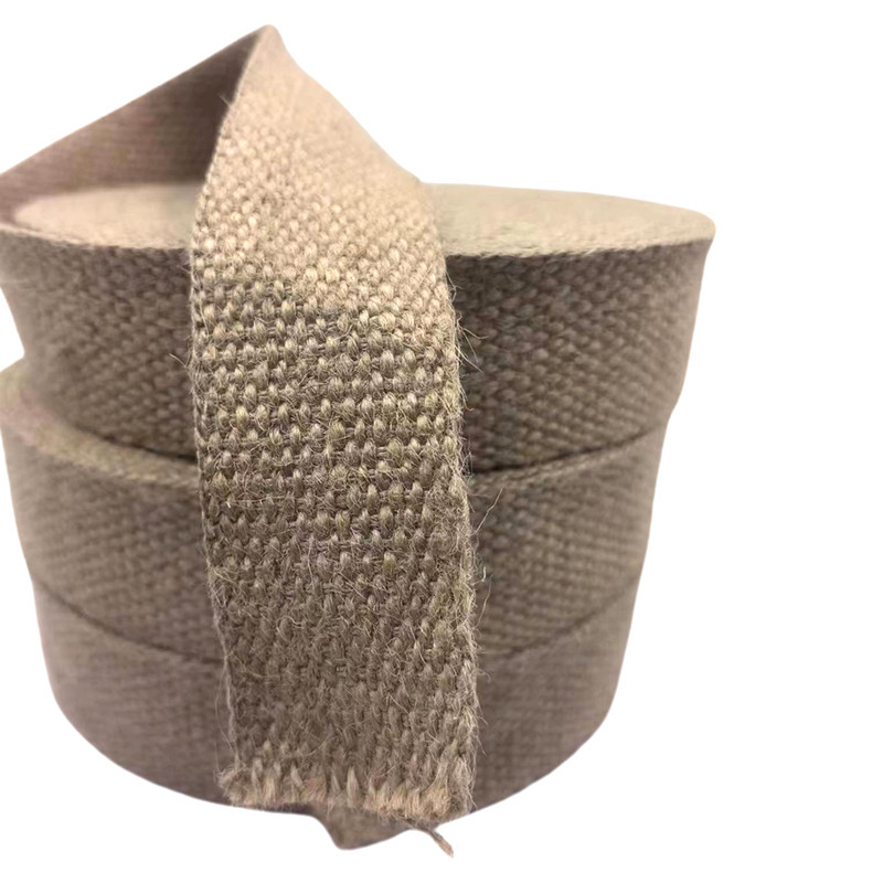 4 cm maat 1,5 mm dik zuiver jute webbing voor kleding