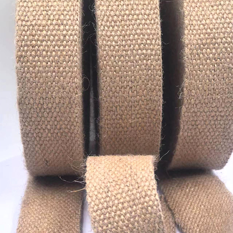 4 cm maat 1,5 mm dik zuiver jute webbing voor kleding