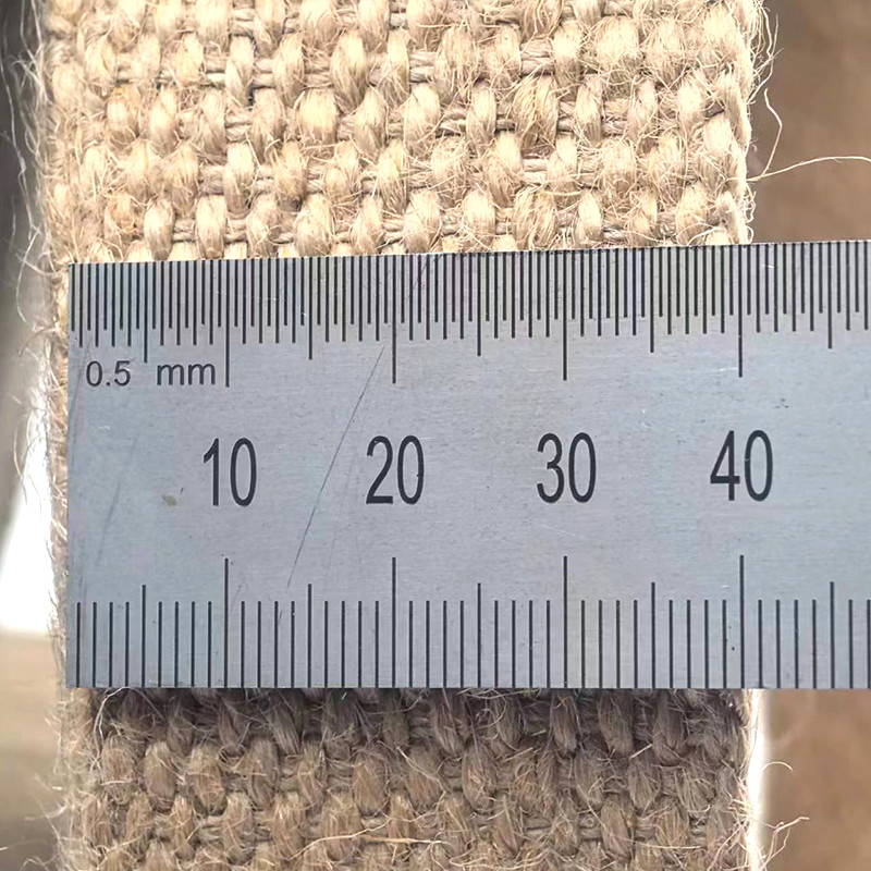 4 cm maat 1,5 mm dik zuiver jute webbing voor kleding