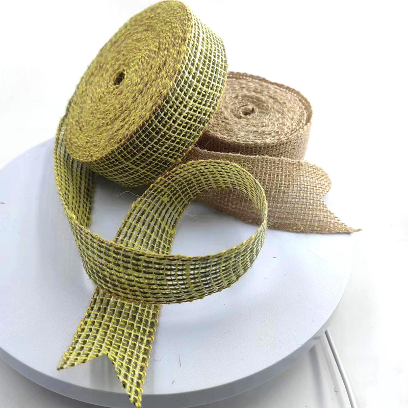 Jute Decoratieve webbing voor tassen Decoratie 45 mm Breed groen Huis Textiel