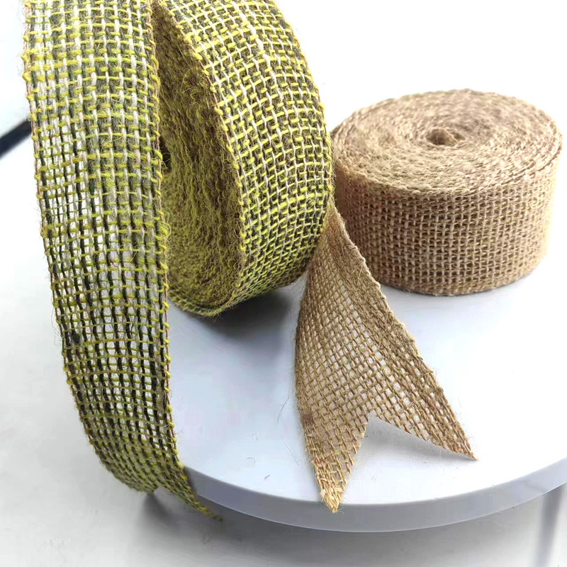 Jute Decoratieve webbing voor tassen Decoratie 45 mm Breed groen Huis Textiel