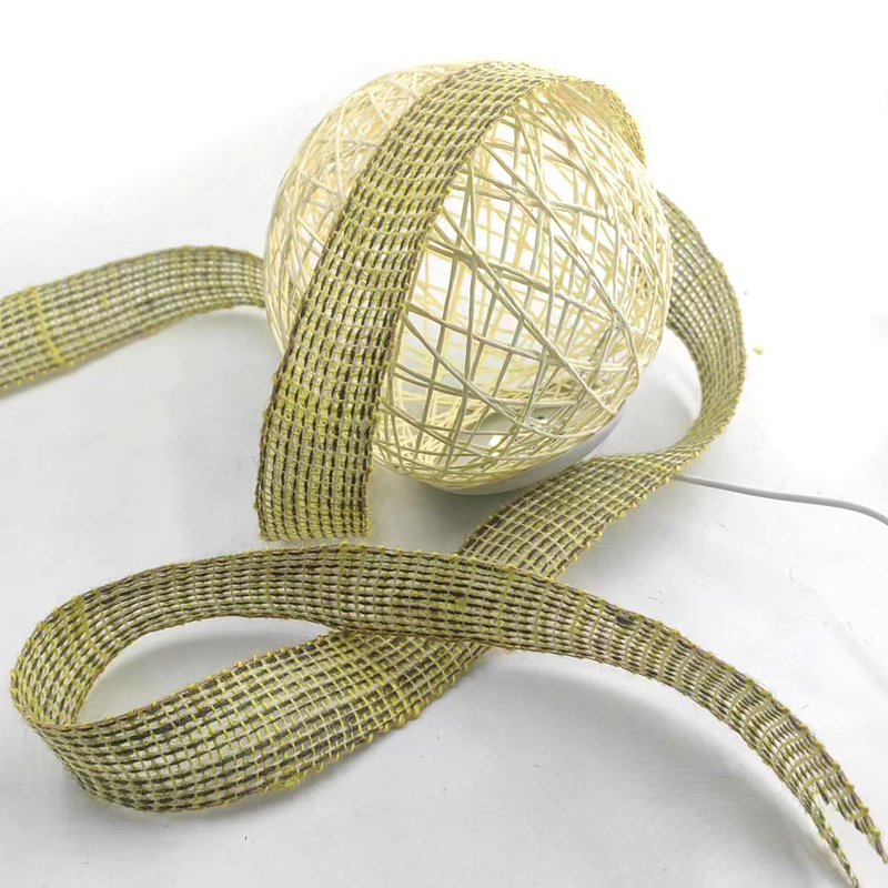 Jute Decoratieve webbing voor tassen Decoratie 45 mm Breed groen Huis Textiel