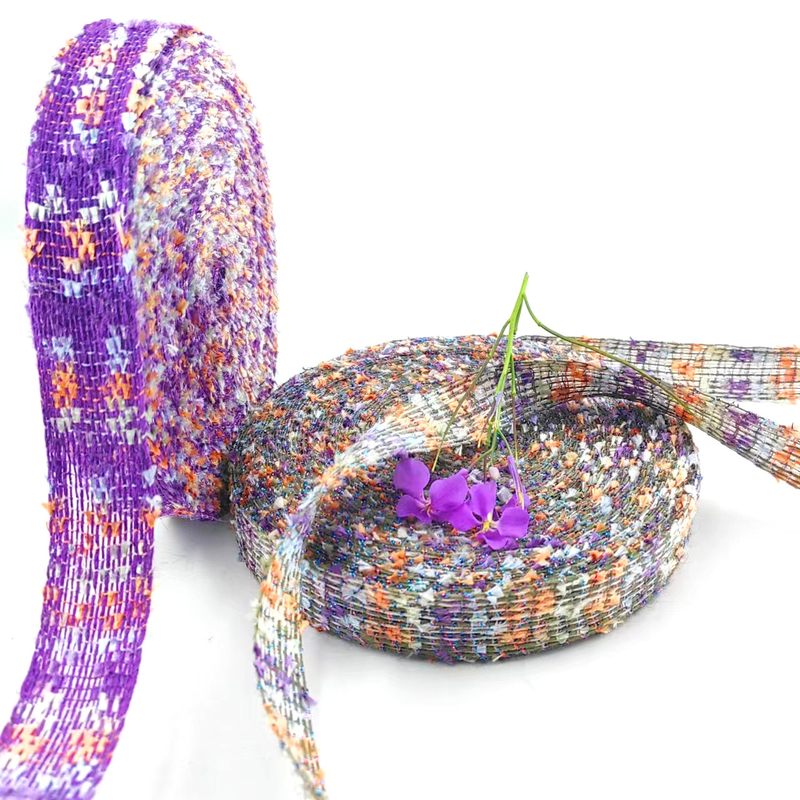 Handgemaakte Diy haar accessoires Boog lint Drijvende bloemen Superieur 100% jute materiaal