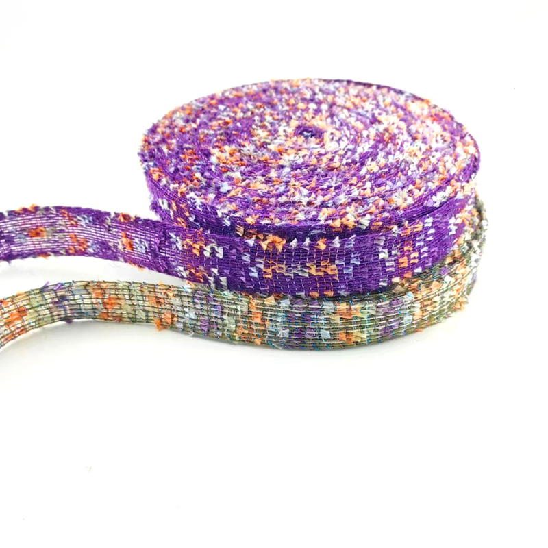 Handgemaakte Diy haar accessoires Boog lint Drijvende bloemen Superieur 100% jute materiaal