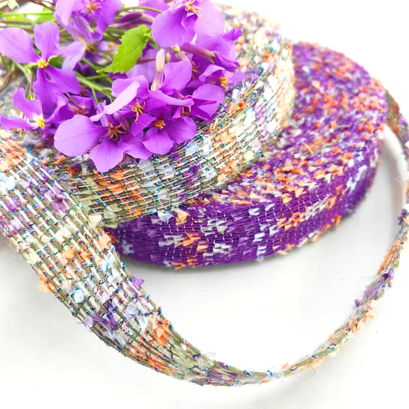 Handgemaakte Diy haar accessoires Boog lint Drijvende bloemen Superieur 100% jute materiaal