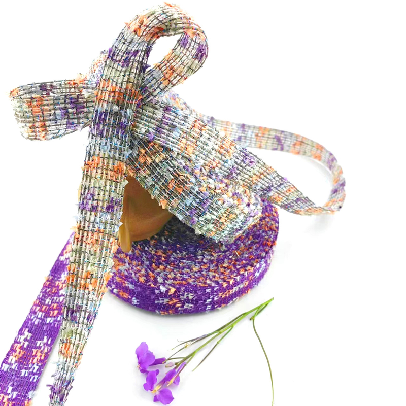 Handgemaakte Diy haar accessoires Boog lint Drijvende bloemen Superieur 100% jute materiaal