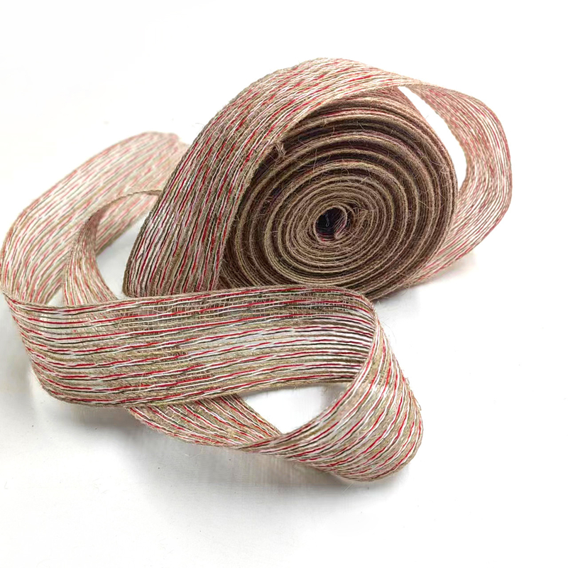 Webbing Diy Decoratieve boog Kerstmis Handgemaakte vislijn Verpakking Hennep vislijn lint