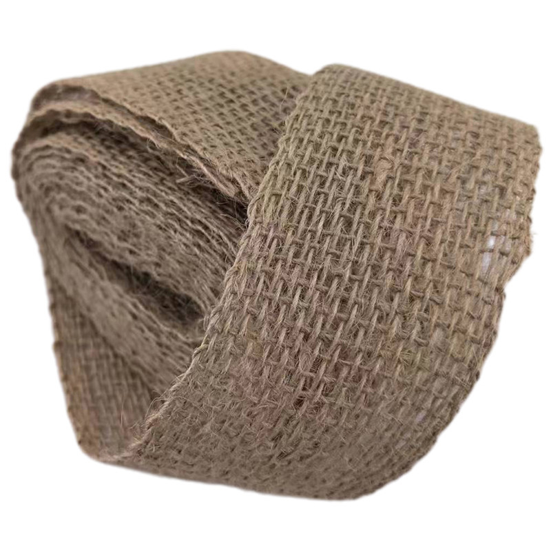 Duurzame 100% jute kleding accessoires Webbing Belt Woven Edge Jute Webbing voor 2024