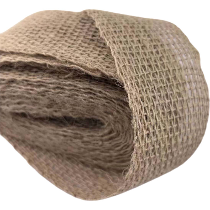 Duurzame 100% jute kleding accessoires Webbing Belt Woven Edge Jute Webbing voor 2024