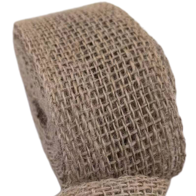 Duurzame 100% jute kleding accessoires Webbing Belt Woven Edge Jute Webbing voor 2024