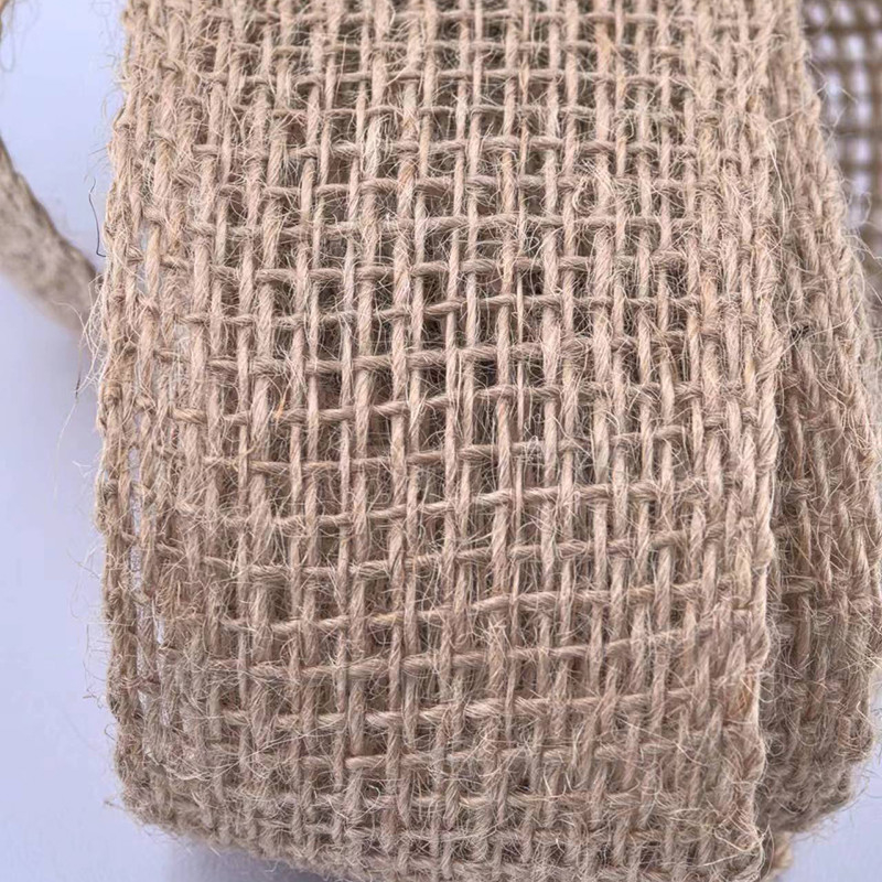 Duurzame 100% jute kleding accessoires Webbing Belt Woven Edge Jute Webbing voor 2024