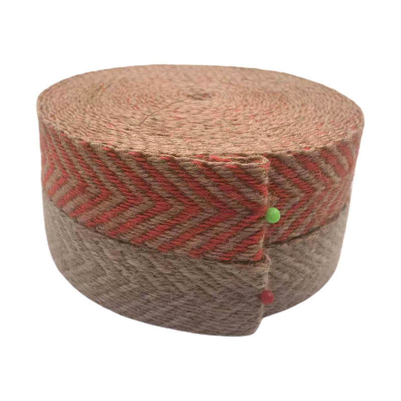 Milieuvriendelijk 4 cm breed 2,5 mm dik Jute webbing Heringbone webbing Rand voor schoenen