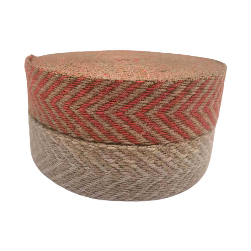Milieuvriendelijk 4 cm breed 2,5 mm dik Jute webbing Heringbone webbing Rand voor schoenen