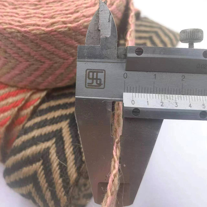 Milieuvriendelijk 4 cm breed 2,5 mm dik Jute webbing Heringbone webbing Rand voor schoenen