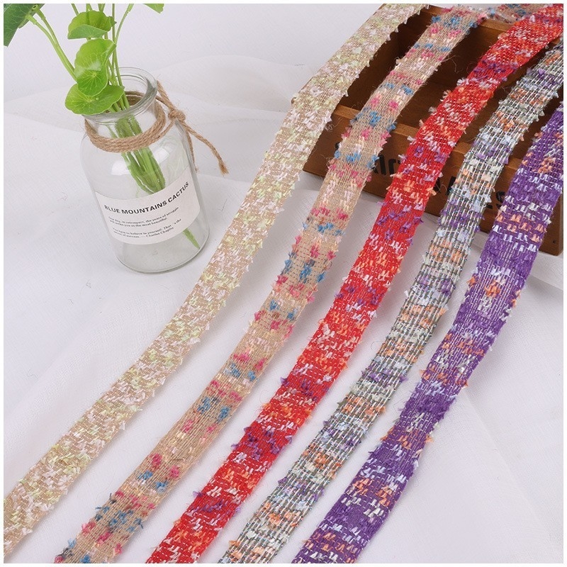 Kleurband Kleding Accessoires kant jute lint voor modieuze en casual stijl