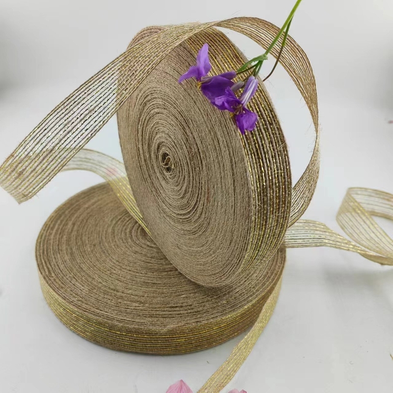 DIY Jute Ribbon met 25mm Hemp Jute Webbing Simple Style Burlap Fish Silk Ribbon