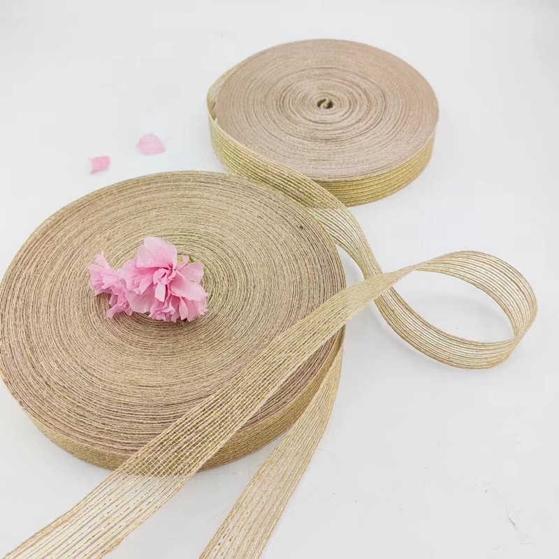 DIY Jute Ribbon met 25mm Hemp Jute Webbing Simple Style Burlap Fish Silk Ribbon