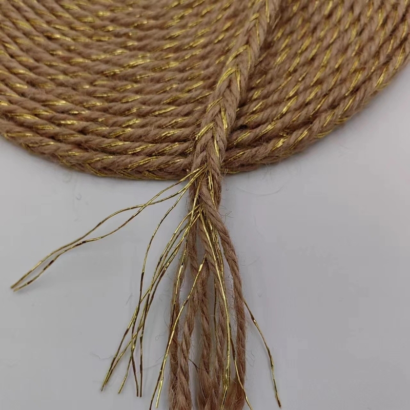 Milieuvriendelijke opmaakmaterialen Breedte KUSTOM Gekleurde gouden jute vlecht en bladeren