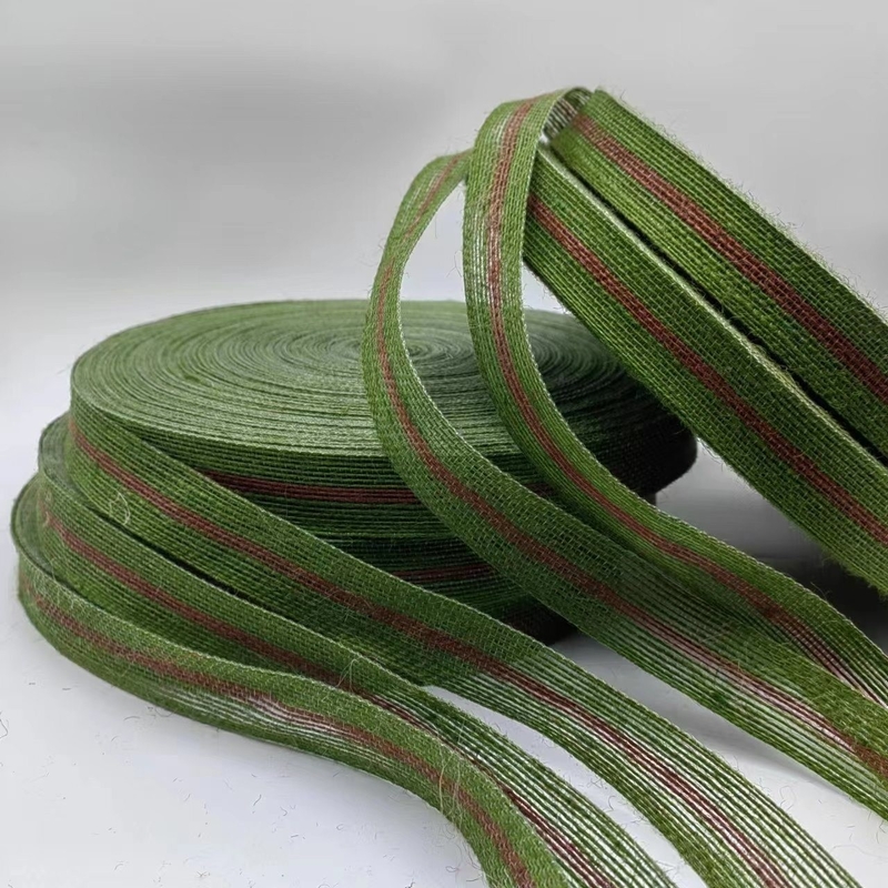 Aanpasbare breedte Groene jute webbing De perfecte aanvulling op uw doe-het-zelf decoratie