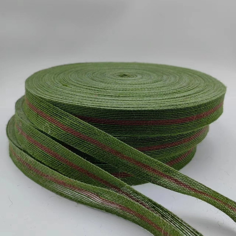 Aanpasbare breedte Groene jute webbing De perfecte aanvulling op uw doe-het-zelf decoratie