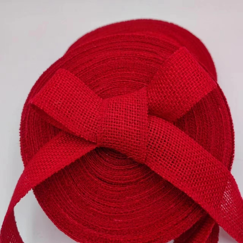 Aanpassing van Red Jute Ribbon kleding accessoires met 7 dagen Sample Order Support