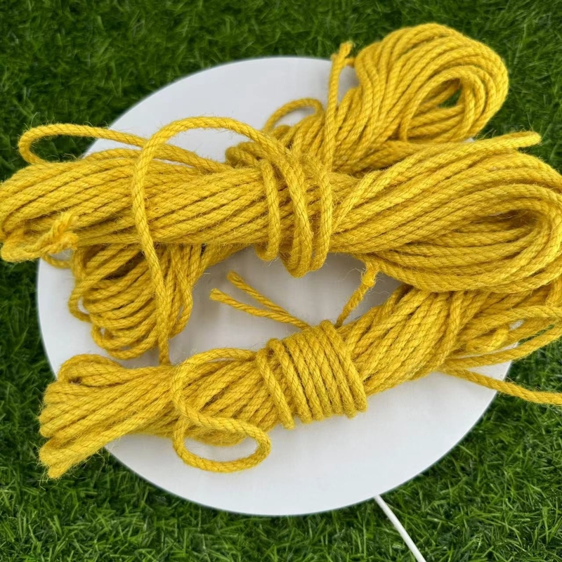 Hoog trekvermogen Jute touw's gele meervoudige koord met 30 jaar ervaring