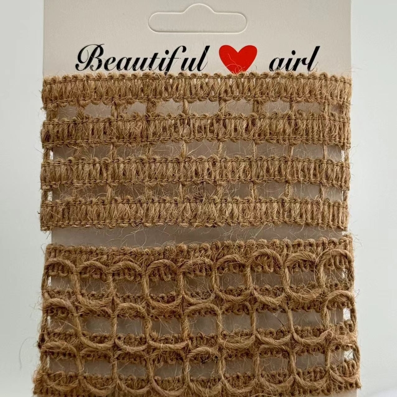 70% jute 30% polyester milieuvriendelijk decoratief lint voor geproduceerd door afbreekbare jute