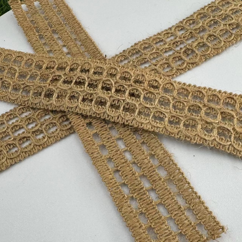 70% jute 30% polyester milieuvriendelijk decoratief lint voor geproduceerd door afbreekbare jute