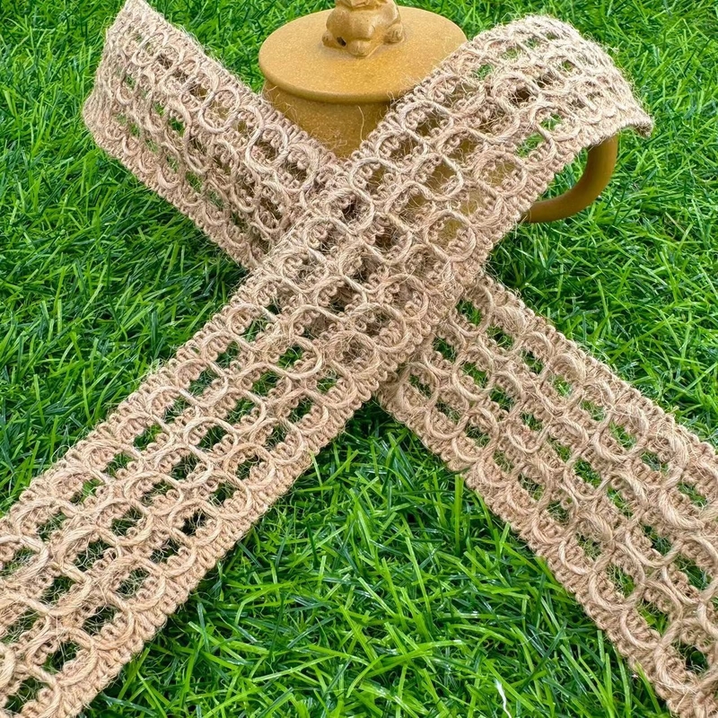 70% jute 30% polyester milieuvriendelijk decoratief lint voor geproduceerd door afbreekbare jute