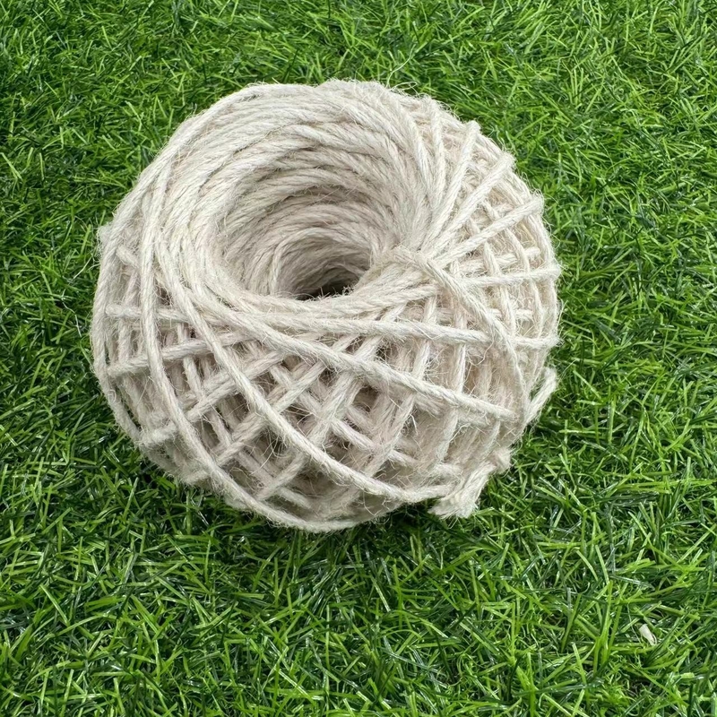 Zuivere natuurlijke kleur Jute touw maatwerk milieuvriendelijke bescherming en cadeaudekoratie