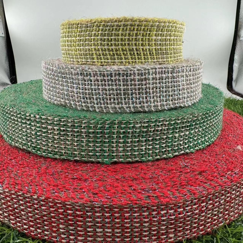 Gepersonaliseerde Pure Natural Jute Kleur Jute Ribbon voor Gift Packaging Webbing